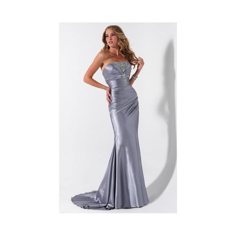 My Stuff, Flirt Slinky Satin Prom Dress with Corset Back P1564 - Brand Prom Dresses|Beaded Evening D