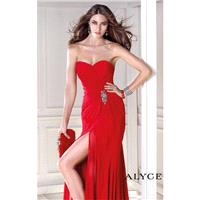 Red Strapless Beaded Gown by Alyce BDazzle - Color Your Classy Wardrobe