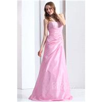 Romantic Sheath-Column Sweetheart Floor Length Taffeta Veiled Rose Evening Dress COUT13004 - Top Des