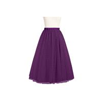 Grape Azazie Katerina - Tea Length Tulle And Charmeuse Dress - Charming Bridesmaids Store