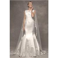Style 1600361 by LQ Designs - Ivory  White Satin Illusion back  Low Back Floor High Wedding Dresses