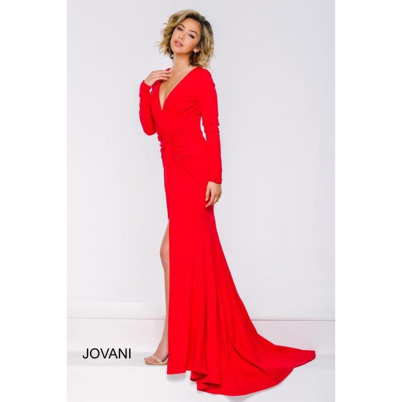 My Stuff, Jovani 36227 Long Sleeve Jersey Gown - Brand Prom Dresses|Beaded Evening Dresses|Charming