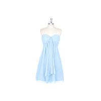 Sky_blue Azazie Jessica - Sweetheart Back Zip Chiffon Mini Dress - Charming Bridesmaids Store