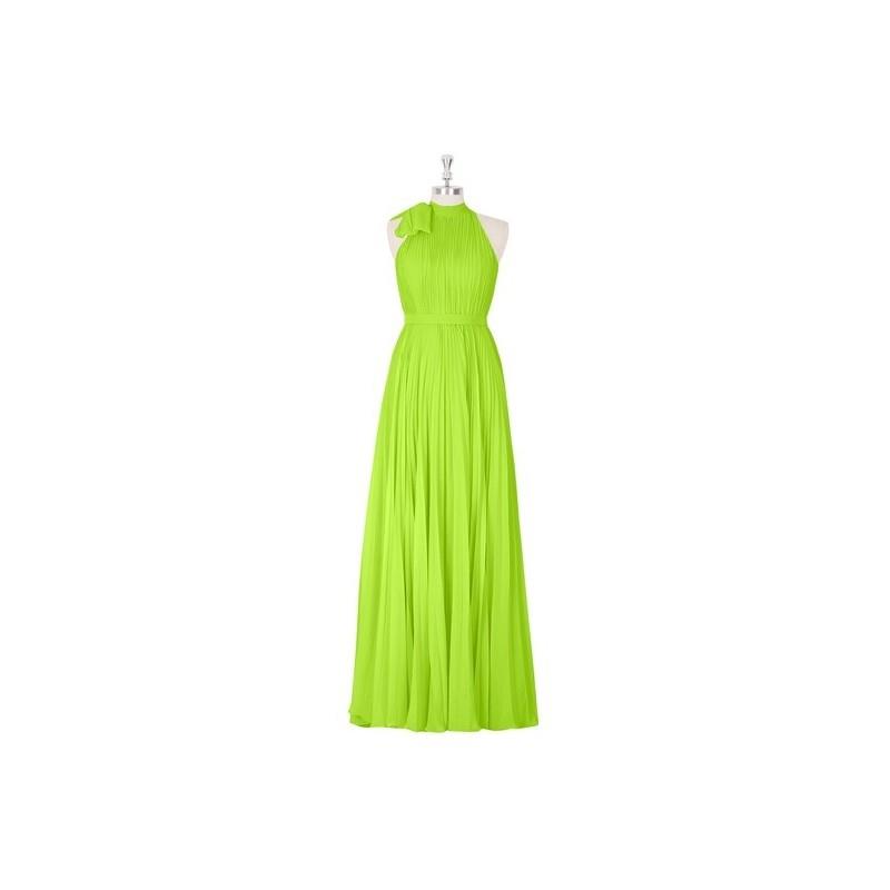 My Stuff, Lime_green Azazie Cailyn - Halter Floor Length Chiffon Back Zip Dress - Cheap Gorgeous Bri