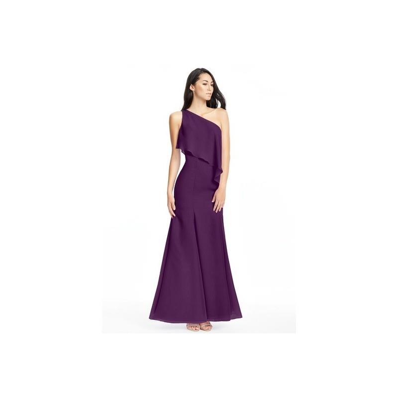 My Stuff, Grape Azazie Nadia - Floor Length Side Zip One Shoulder Chiffon Dress - Cheap Gorgeous Bri