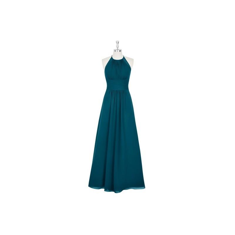 My Stuff, Ink_blue Azazie Regina - Halter Floor Length Strap Detail Chiffon And Lace Dress - Cheap G