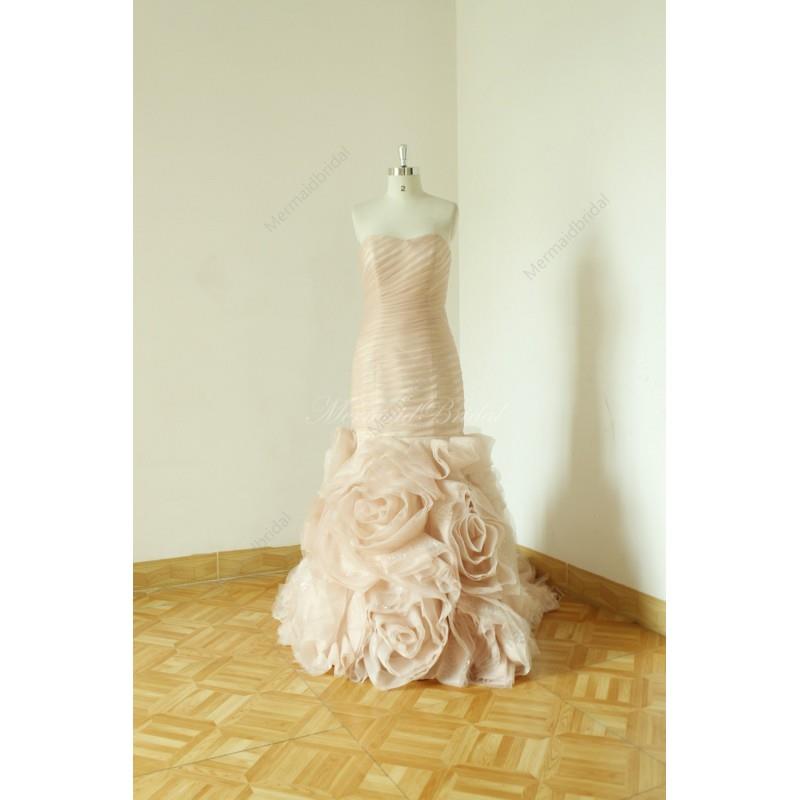 My Stuff, Blush fit and flare sequined wedding dress - Hand-made Beautiful Dresses|Unique Design Clo