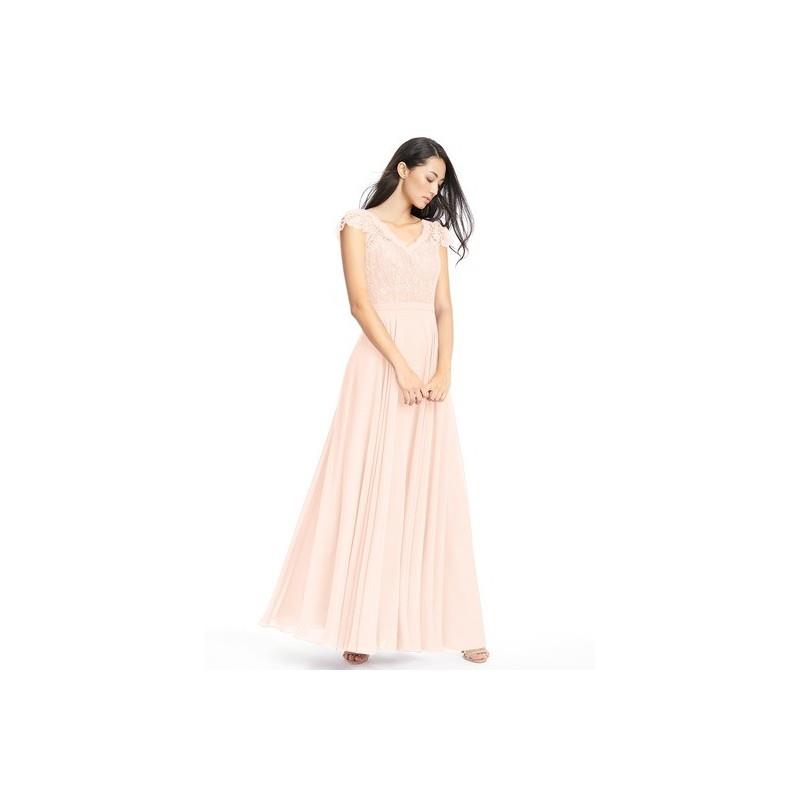 My Stuff, Pearl_pink Azazie Cheryl - V Neck Illusion Floor Length Chiffon And Lace Dress - Charming