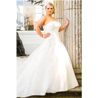 Plus-Size Dresses Style BB16316 by BB+ by Special Day - Ivory  White Lace  Tulle Floor Strapless A-L