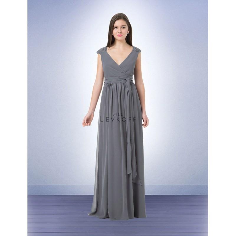 My Stuff, Bill Levkoff 1217 Wrap Long Bridesmaid Dress - Brand Prom Dresses|Beaded Evening Dresses|C