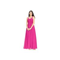 Fuchsia Azazie Danny - Keyhole Sweetheart Floor Length Chiffon And Lace Dress - Cheap Gorgeous Bride