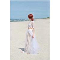 Alexandra - lace skirt / flyaway tulle skirt / lace and tulle skirt / bohemian bridal skirt / beach