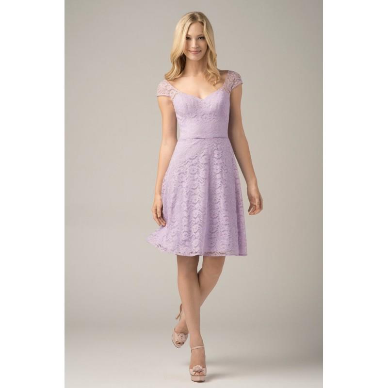 My Stuff, Wtoo by Watters 893 Short Lace Cap Sleeve Low Back Bridesmaid Dress - Crazy Sale Bridal Dr