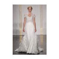Lazaro - Fall 2012 - Strapless Beaded Lace and Organza Sheath Wedding Dress with Bolero - Stunning C