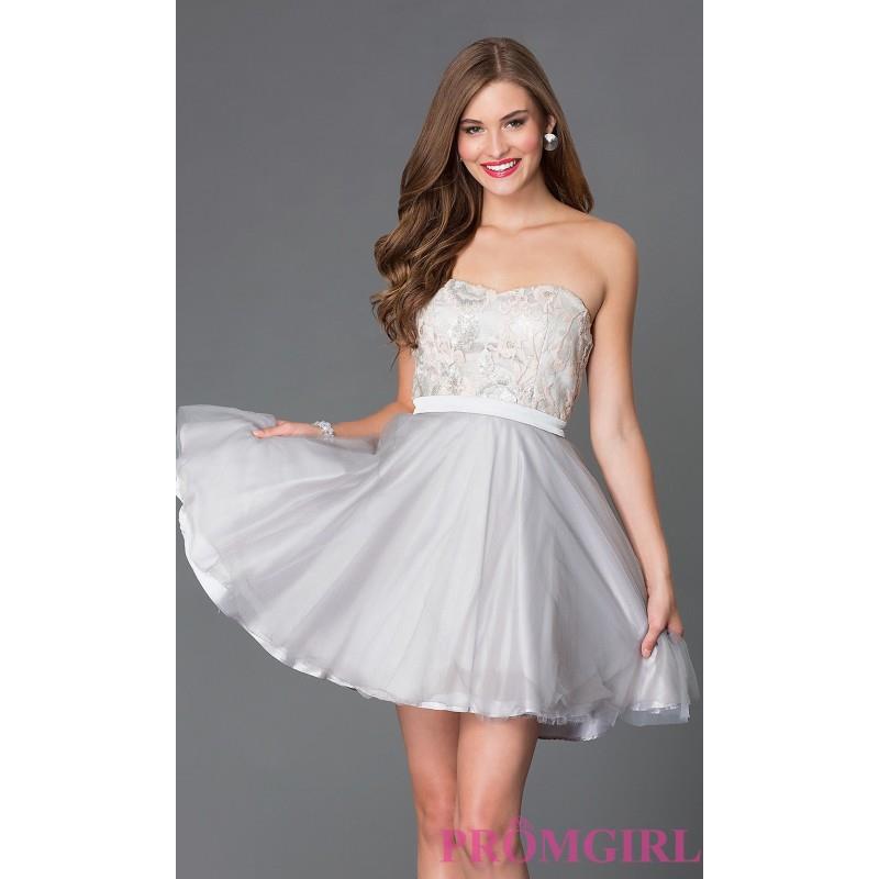 My Stuff, Short Strapless Homecoming Dress 7535-1 - Brand Prom Dresses|Beaded Evening Dresses|Unique