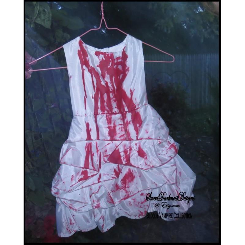 My Stuff, BABY VAMPIRE COSTUME Bloody Vampire Costume Bloody Flower Girl Dress SiZE 18 MONTHs by Zom