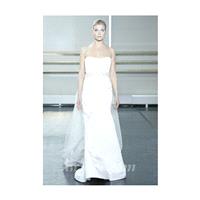 Rivini - Fall 2013 - Opal Strapless Satin Wedding Dress with Sheer Back and Detachable Train - Stunn