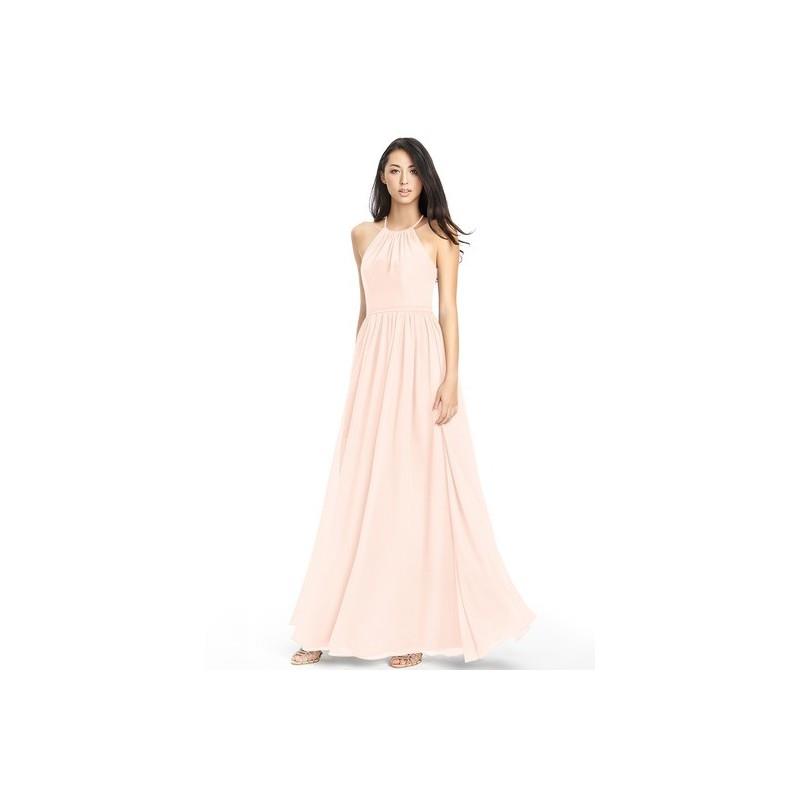 My Stuff, Pearl_pink Azazie Kailyn - Halter Chiffon Strap Detail Floor Length Dress - Charming Bride