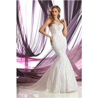 Style 50386 by DaVinci Bridal - Fit-n-flare Sleeveless Floor length LaceTulle Sweetheart Semi-Cathed