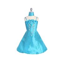 Turquoise A-line Bubble Short Dress w/ Necklace Style: D3520 - Charming Wedding Party Dresses|Unique