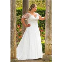 Plus-Size Dresses Style BB17517 by BB+ by Special Day - Ivory  White Chiffon Floor V-Neck A-Line Sho