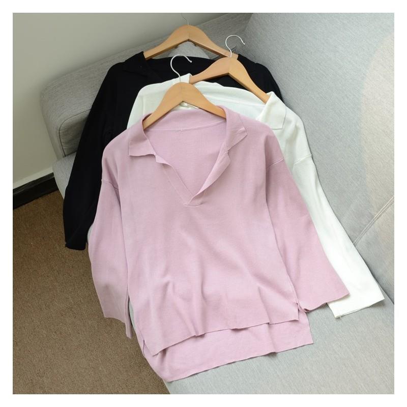 My Stuff, Must-have Casual Asymmetrical Polo Collar Long Sleeves Summer - Discount Fashion in beenon