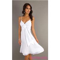 Knee Length Shirred Satin Bow Dress - Brand Prom Dresses|Beaded Evening Dresses|Unique Dresses For Y