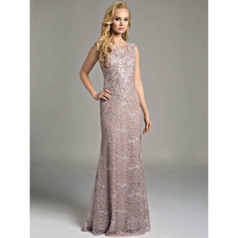 My Stuff, Lara Dresses - Beautiful Dusty Purple Lace Gown with Embellishments 33241 - Designer Party