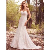 Maggie Sottero Spring/Summer 2017 Vonae Sweetheart Sweet Fit & Flare Chapel Train Ivory Lace Covered