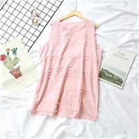 Must-have Simple Fresh Attractive Ramie One Color Summer Sleeveless Top - Discount Fashion in beenon