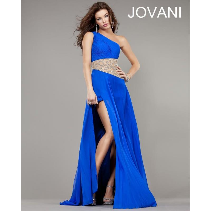 My Stuff, Classical New Long White One Shoulder Jovani Prom Gown 1432 New Arrival - Bonny Evening Dr