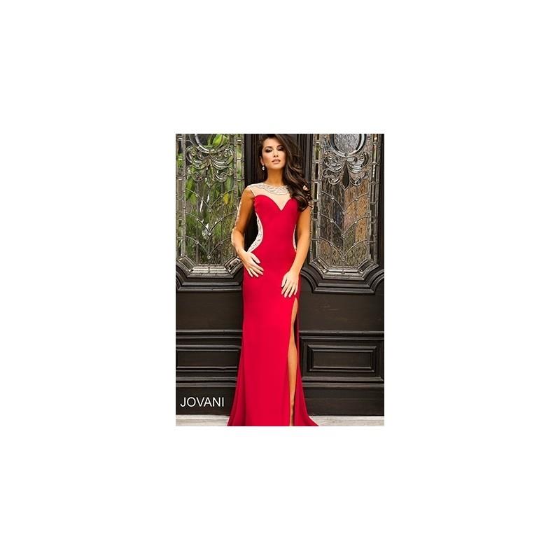 My Stuff, Jovani 99085 Illusion Back Dress - 2018 Spring Trends Dresses|Beaded Evening Dresses|Prom