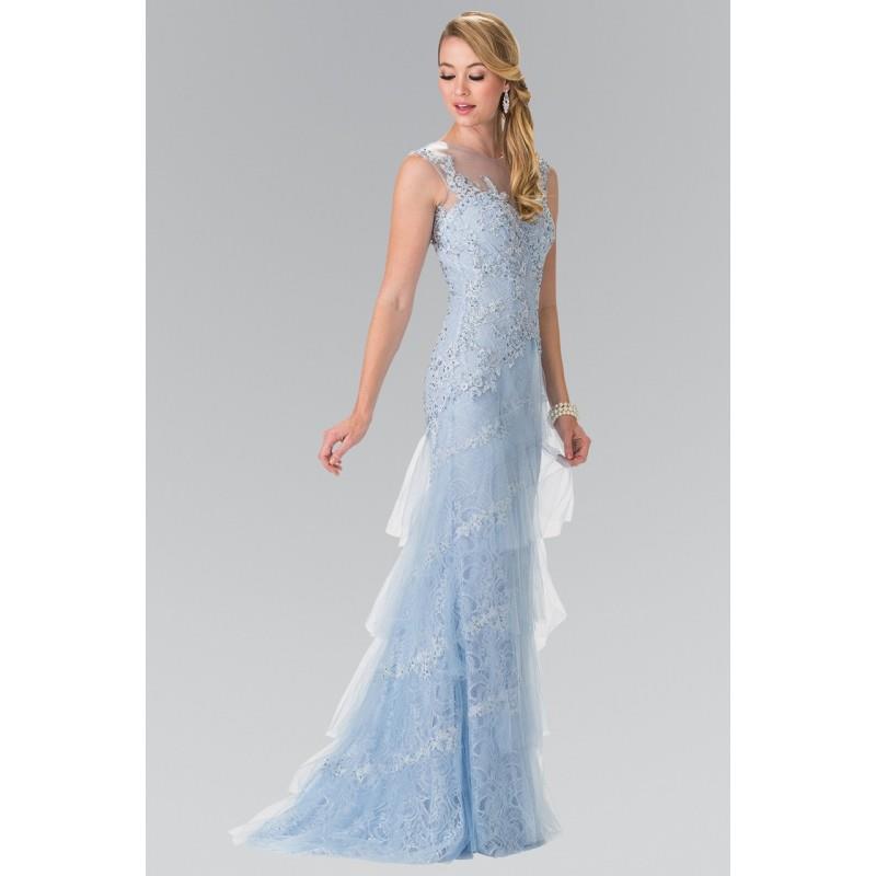 My Stuff, Elizabeth K - Illusion Bateau Neckline Lace Evening Gown GL2258 - Designer Party Dress & F