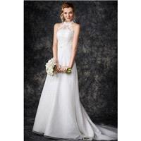 Style GA2260 by Kenneth Winston%3A Gallery - Halter Semi-Cathedral Floor length LaceOrganza Sleevele