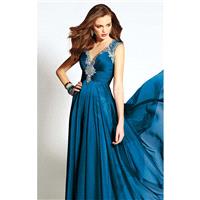 Beaded V Neckline Dresses by Alyce BDazzle 35653 - Bonny Evening Dresses Online