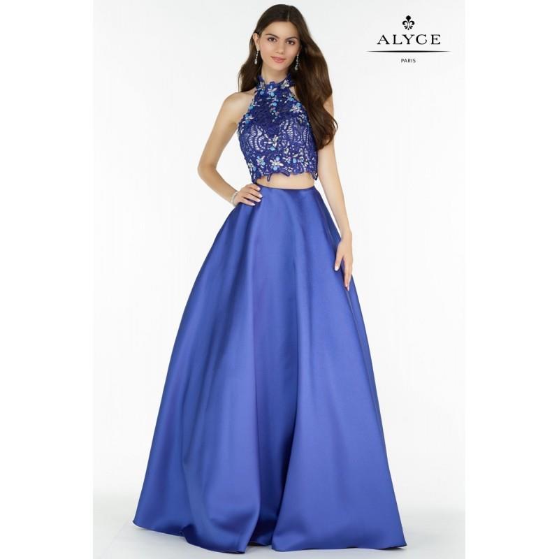 My Stuff, Alyce 6764 Prom Dress - Prom Long Alyce Paris Halter, Illusion, Sweetheart 2 PC, Ball Gown