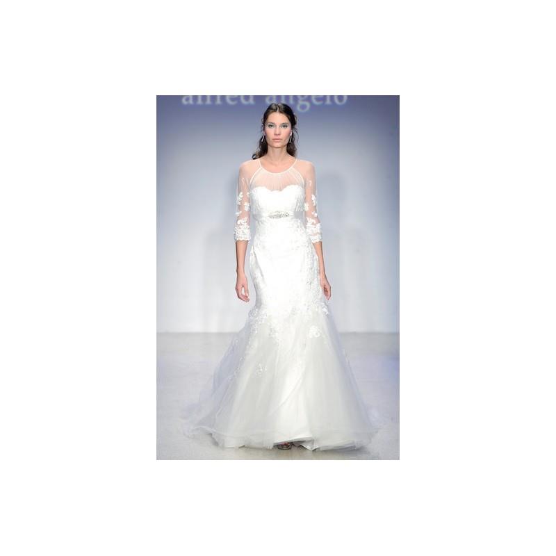 My Stuff, Alfred Angelo FW13 Dress 8 - High-Neck White Full Length Fall 2013 Fit and Flare Alfred An