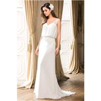 Style E16609 by Special Day European Collection - Ivory  White Chiffon Floor V-Neck Column Wedding D