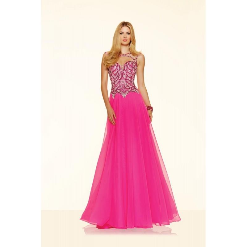My Stuff, Mori Lee Paparazzi 98064 Chiffon Ball Gown with Illusion - Brand Prom Dresses|Beaded Eveni