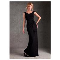 Elegant Chiffon Bateau Neckline Natural Waistline Full Length Sheath Bridesmaid Dress - overpinks.co