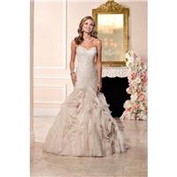 Style 6285 by Stella York - Chapel Length Floor length LaceOrganza Fit-n-flare Sweetheart Sleeveless