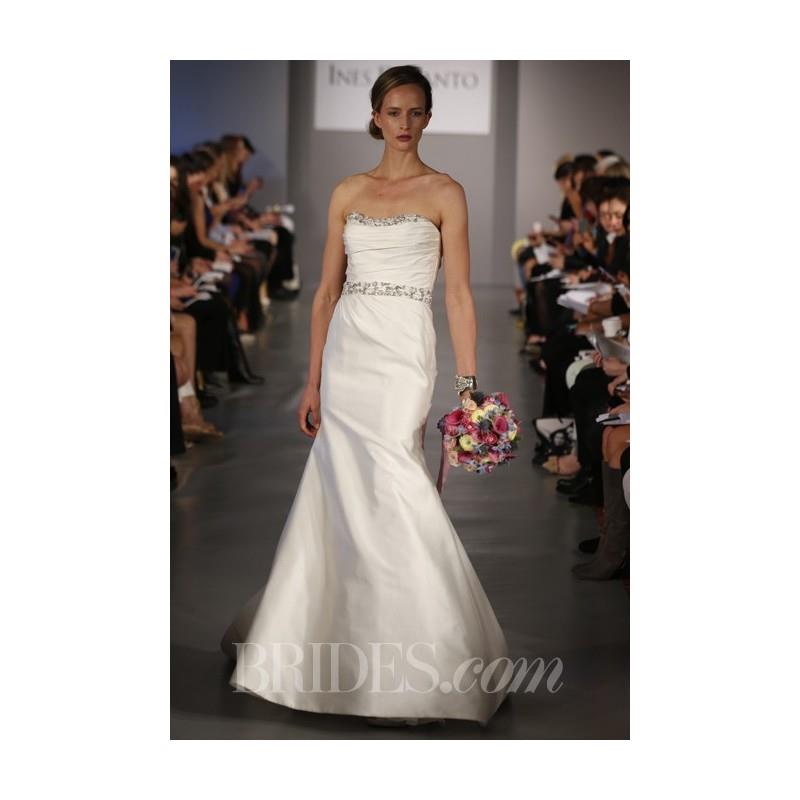 My Stuff, Ines Di Santo - Spring 2014 - Adeline Strapless Silk Trumpet Wedding Dress with Asymmetric