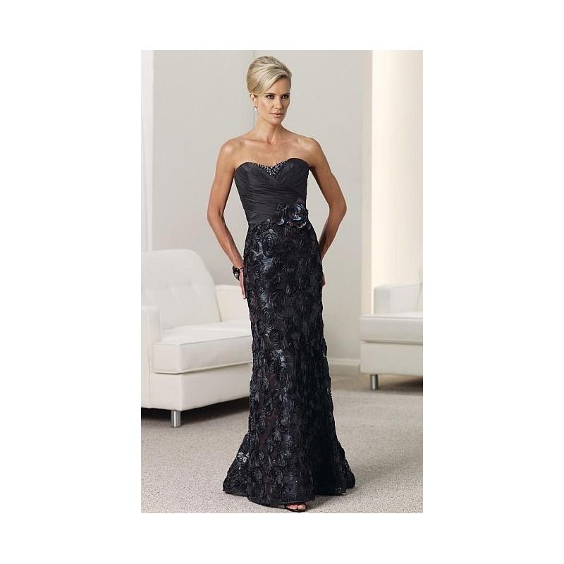 My Stuff, Montage by Mon Cheri Black Multi Ribbon Lace Evening Dress 112925 - Brand Prom Dresses|Bea