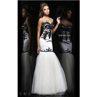 White/Black Sherri Hill 11122 - Mermaid Dress - Customize Your Prom Dress