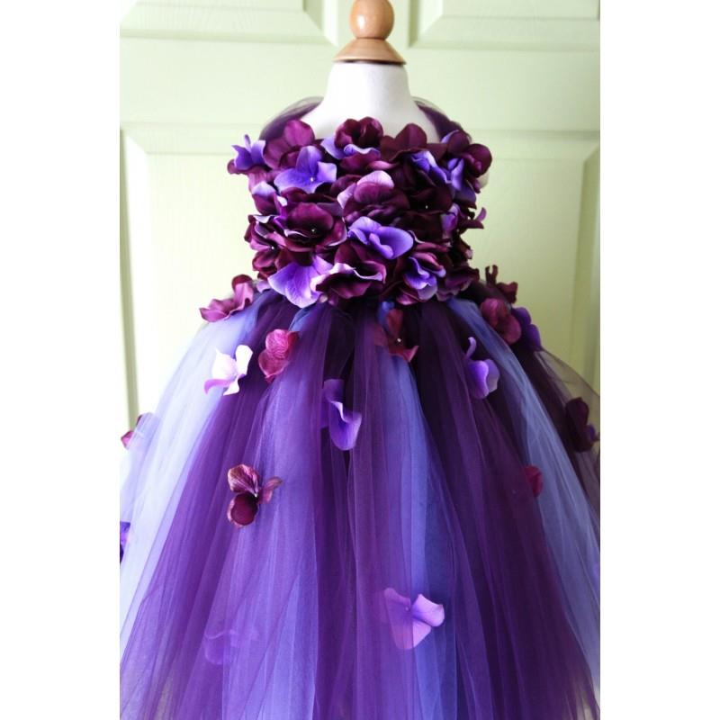 wedding, Flower Girl Dress, Tutu Dress, Photo Prop, in Purple and Lavender, Flower Top, Tutu Dress -