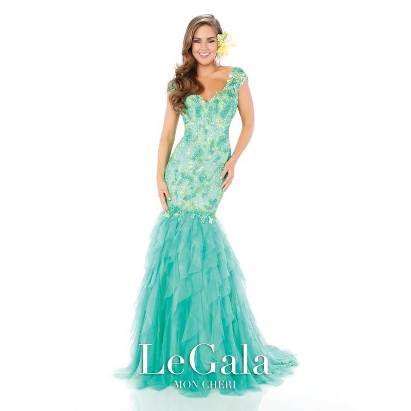 wedding, Mon Cheri Le Gala 116547 Off Shoulder Gown - Brand Prom Dresses|Beaded Evening Dresses|Char