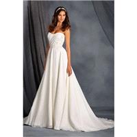 Style 2562 by Alfred Angelo Signature Collection - Chapel Length ChiffonLaceSatin A-line Strapless S
