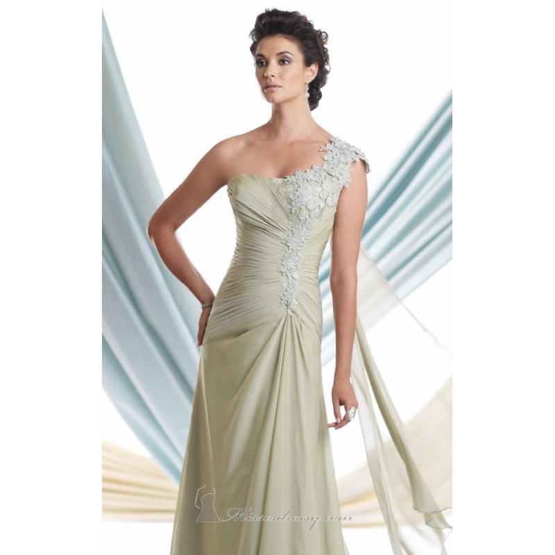 wedding, Pleated Bodice Chiffon Gown by Mon Cheri Montage 113910 - Bonny Evening Dresses Online