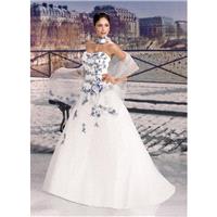 Miss Paris, 133-10 ivoire et bleu royal - Superbes robes de mariée pas cher | Robes En solde | Diver