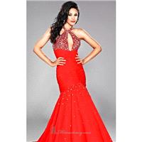 Red Chiffon Dress by Landa Designs Signature Pageant - Color Your Classy Wardrobe